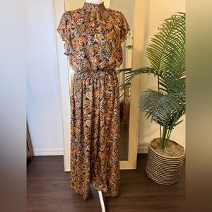 Cynthia Steffe Multicolor Paisley Maxi Wide Leg Jumpsuit